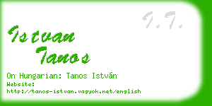 istvan tanos business card