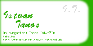 istvan tanos business card